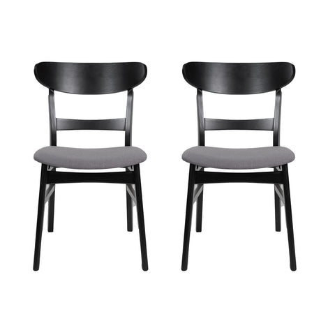 Modern Dining Chair With Upholstered Seat And Wood Frame