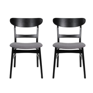 Modern Dining Chair With Upholstered Seat And Wood Frame