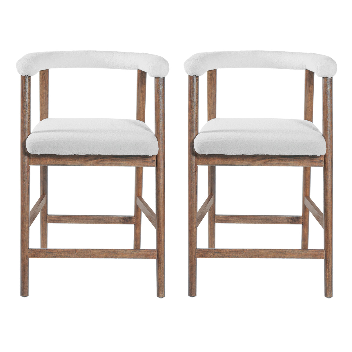 24.5'' Seat Height Bar Stools with Back, Set of 2