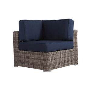 Wicker Sectional Sofa With Cushions And Table