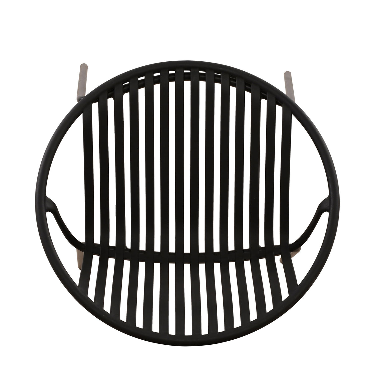 Stackable Outdoor Chairs With Breathable Plastic Backrest (Set of 2)