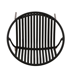 Stackable Outdoor Chairs With Breathable Plastic Backrest (Set of 2)