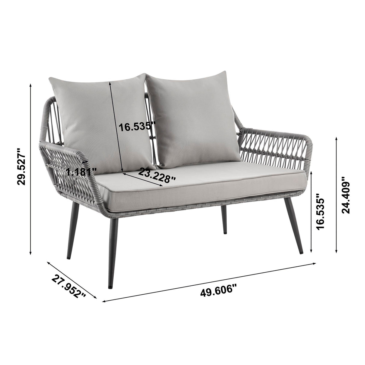 Portofino - 4 Piece Outdoor Conversation Set