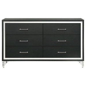 Malcolm - 6 Drawer Dresser Cabinet - Black