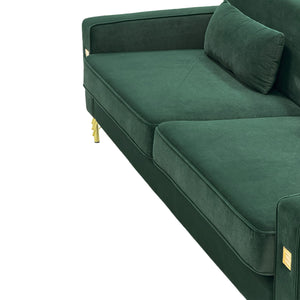 Emerald Green Velvet 2-Piece Sofa Set