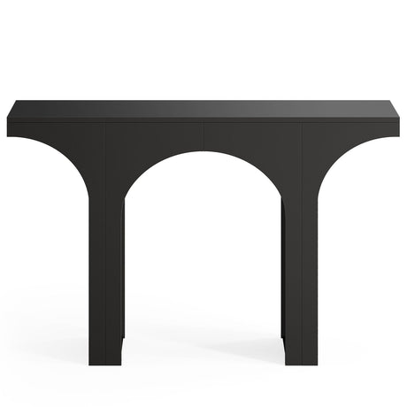 Console Table With Arched Base For Entryway - Black