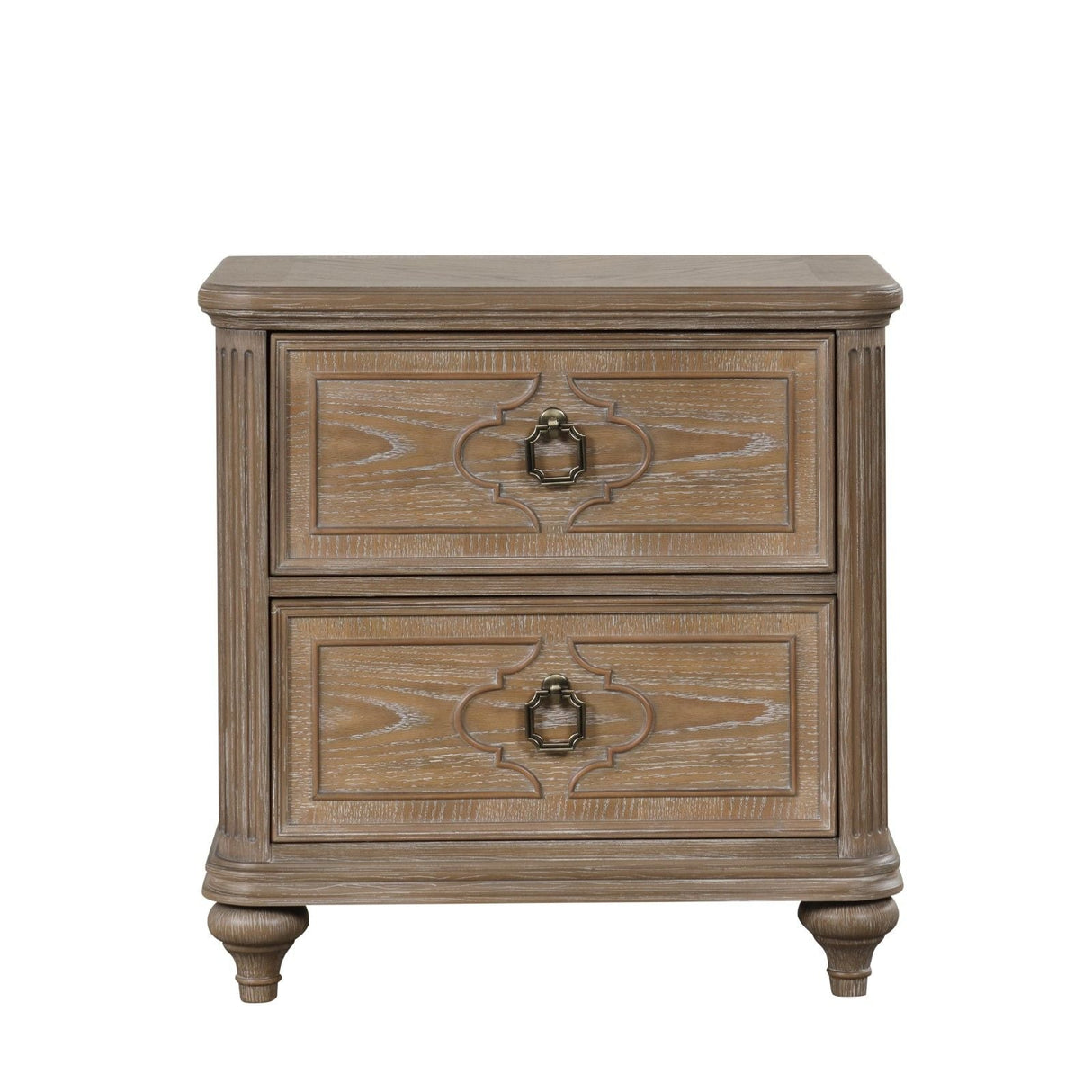 1 Piece Nightstand, Bedside Table With USB A And USB C Ports - Oak / Rustic