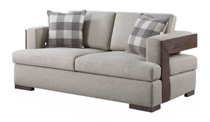Niamey - Loveseat With 2 Toss Pillows - Walnut - Best Buy Furniture