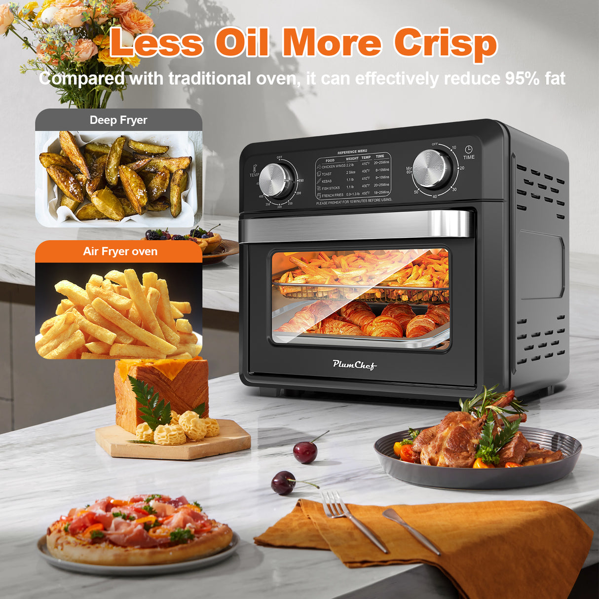 GBK 11QT Compact Air Fryer Toaster Oven