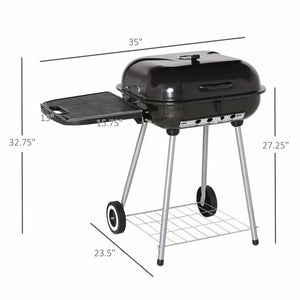 22-Inch Porcelain-Enameled Outdoor BBQ Grill