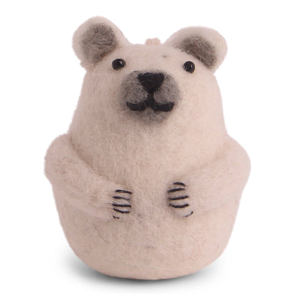Felt Christmas Tree Decoration - Polar Bear