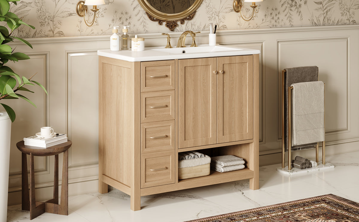 36" Bathroom Vanity with Sink Top