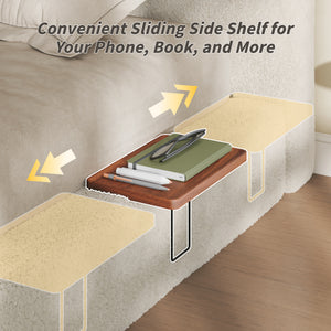 AirFrame Queen Bed Frame with Adjustable Sliding Side Table