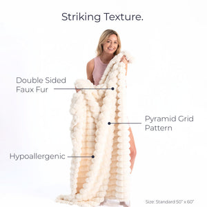 Pyramid Grid Throw Blanket