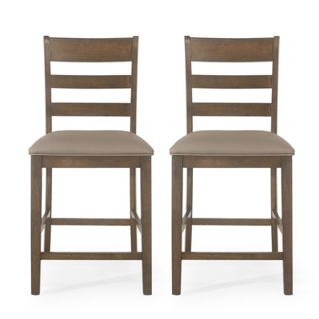 Farmhouse Upholstered Wood Counter Stools - Best Buy Furniture
