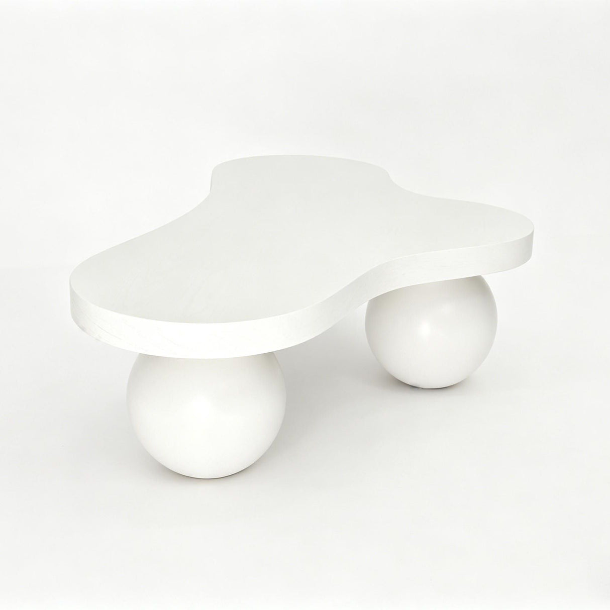 Cloud Shaped Coffee Table With 3 Ball Legs For Living Room