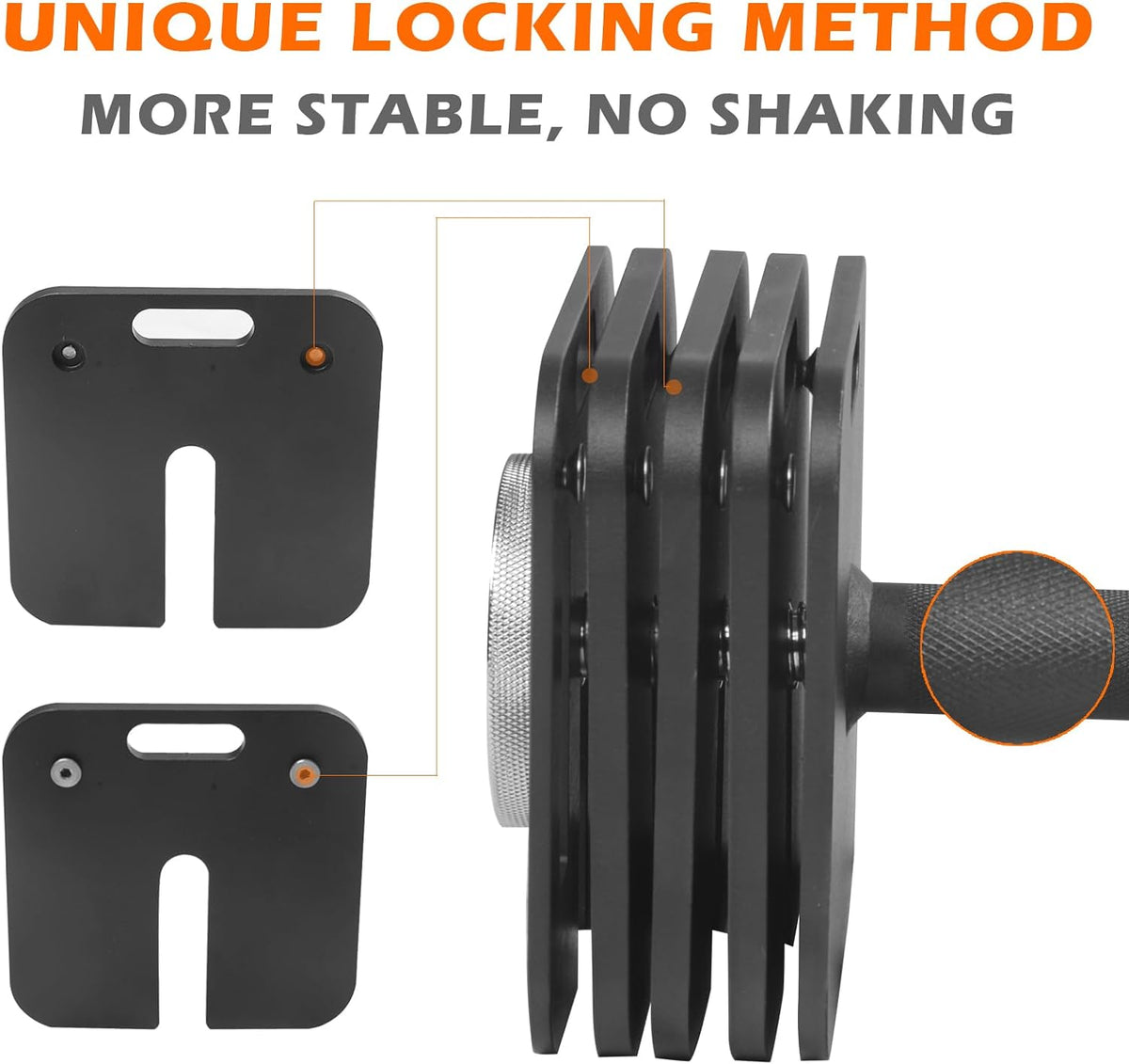 Square Dumbbell 9 in 1 Free Adjustable Dumbbell 50LBS