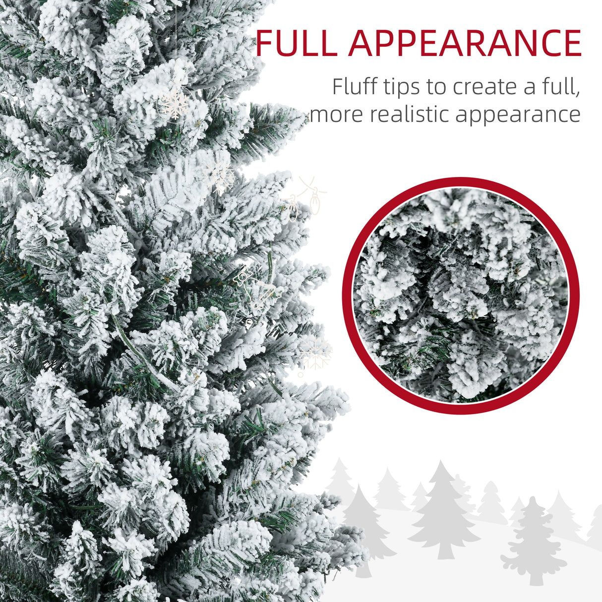 HOMCOM 5' Tall Pre-Lit Slim Noble Fir Artificial Christmas Tree