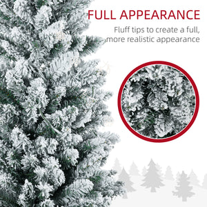 HOMCOM 5' Tall Pre-Lit Slim Noble Fir Artificial Christmas Tree