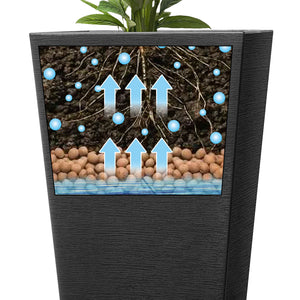 Set of 2 Tall Outdoor Planters 22 Inch