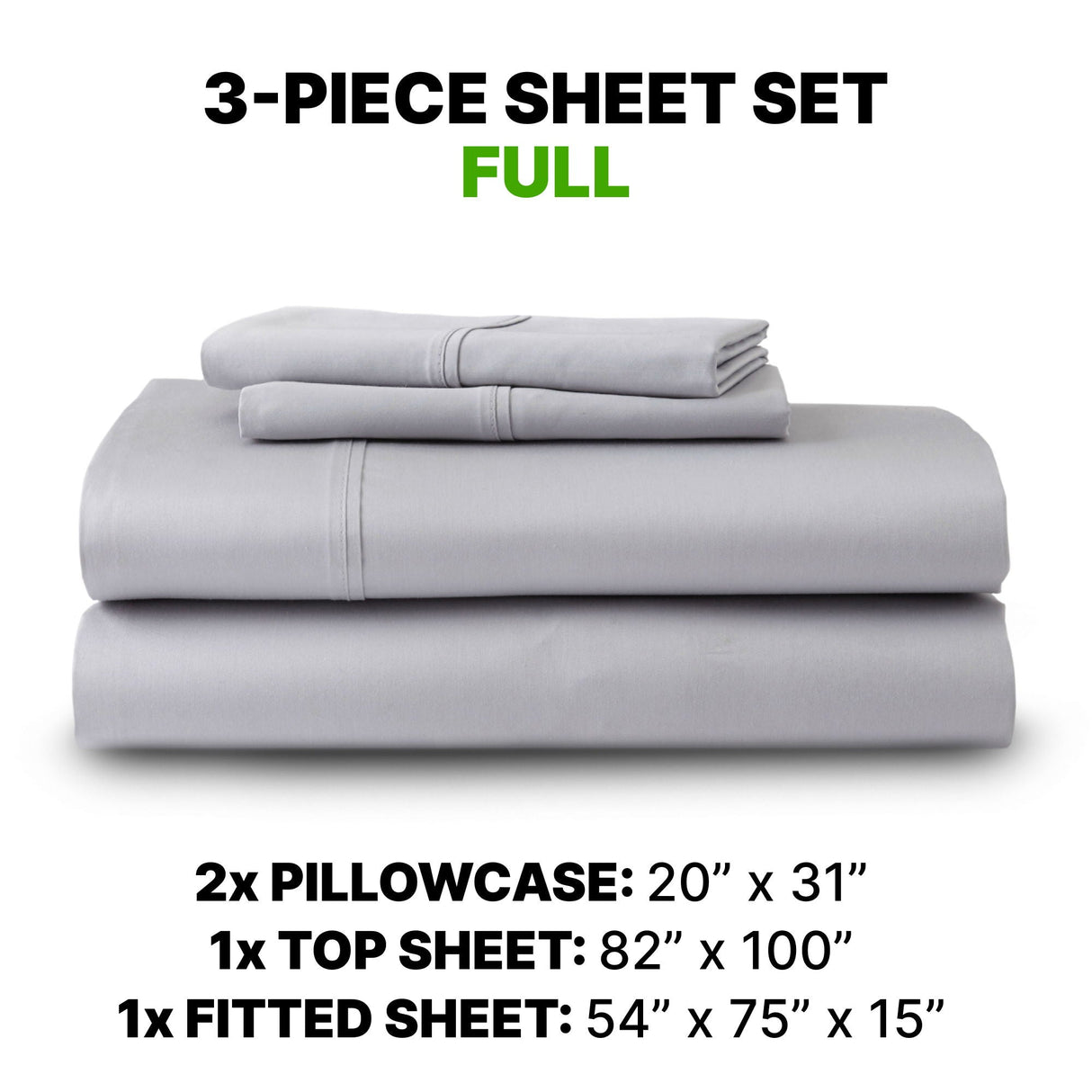 Sheet Set Luxurious Supima Cotton & TENCEL Blend with GhostGrip Bands