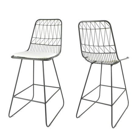 Yearning - Iron Counter Stool With Water Resistant Cushion - Best Buy Furniture