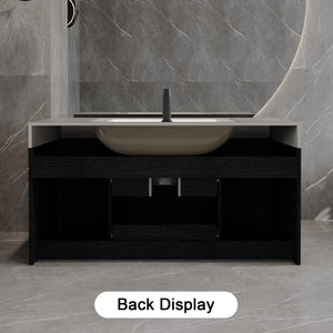 39.4 Inches Single Contemporary Floating Bathroom Vanity