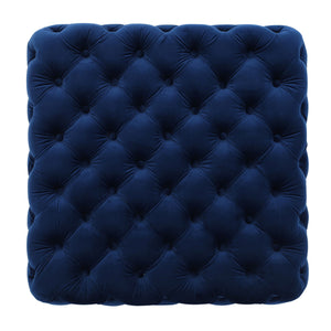Modern Glam Ottoman With Upholstery And Button Tufted Design