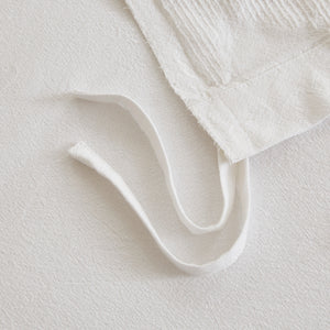 Full/Queen 3 Piece Tufted Cotton Chenille Palm Duvet Cover Set