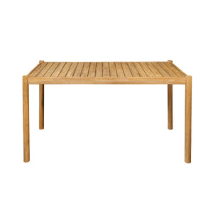 5-Piece Outdoor Acacia Wood Dining Set, 54.75" Teak Rectangular Table & 4 Dark Grey Chairs