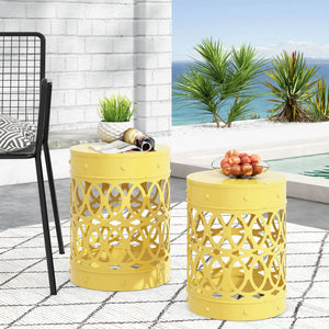 Outdoor Metal S/2 End Table - Best Buy Furniture