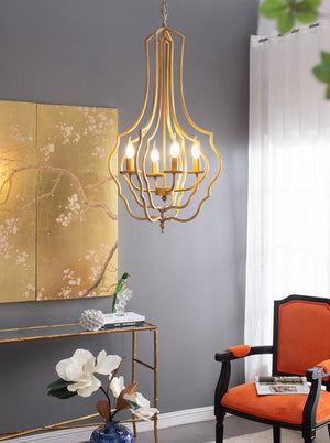 Baroque Style 4-Light Iron Chandelier
