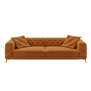 3 In 1 Convertible Sleeper, Deep Seat Pull Out Sofa Bed, Button Tufted