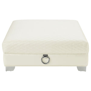 Cordelia - Square Ottoman - White
