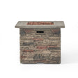 Classic Design Square Fire Pit With Top And 40, 000 Btu Heat Output - Stone Gray - Best Buy Furniture