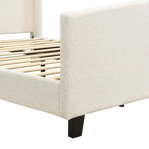 Platform Bed Frame With Tall Headboard And High Footboard