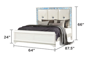 Laguna Modern Style 4 Pc Queen Upholstered Bedroom Set