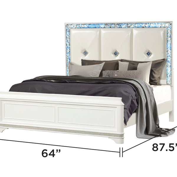 Laguna Modern Style Queen Upholstered Bed