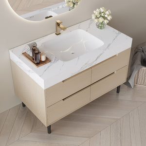 35.4" Modern Bathroom Vanity with Undermount Sink