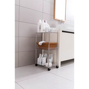 Chrome Clear Acrylic 3 Tier Cart