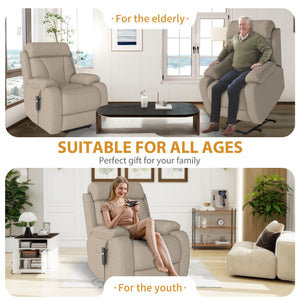 Power Lift Recliner for Elderly - Adjustable Velvet Chair