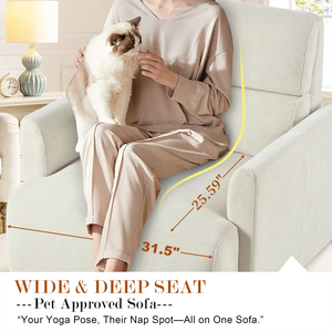 Oversized Chair with Storage Ottoman