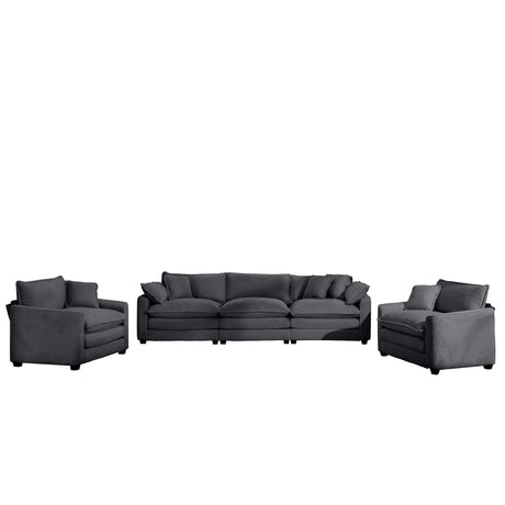 Elegant Oversized Sectional Sofa Set With Deep Seats And Flexible Layout
