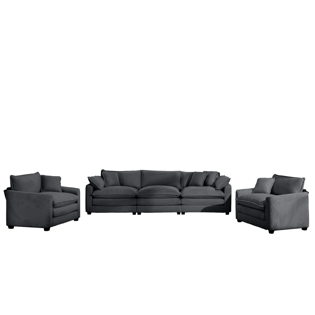 Elegant Oversized Sectional Sofa Set With Deep Seats And Flexible Layout