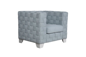Saree - Chenille Chair - Light Blue - Best Buy Furniture