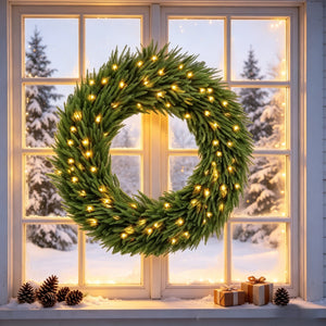 36-Inch Pre-Lit Christmas Wreath
