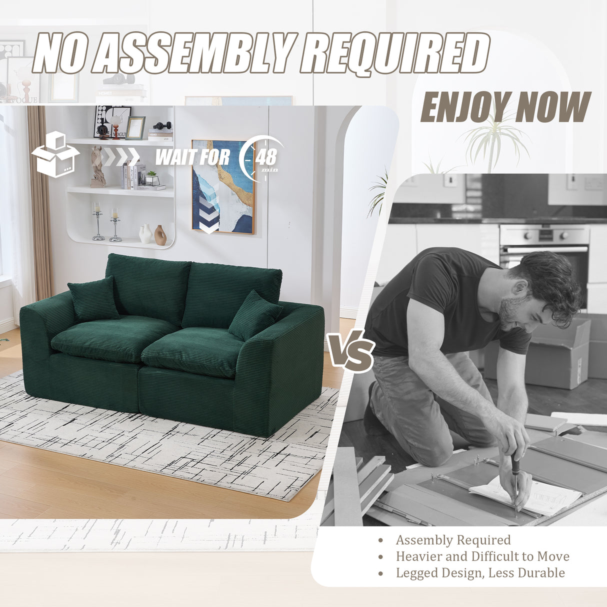 United We Win Modular Sectional Sofa - Comfy Cloud Design