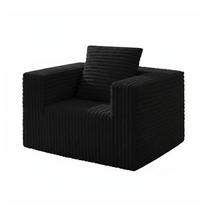 Small Boneless Sofa Chair, No Assembly Couch in a Box Memory Foam Mini Cloud Reading Chair with Throw Pillow for Living Room Bedroom Playroom