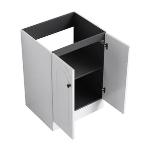 Contemporary Freestanding Bathroom Vanity With Resin Sink & Soft-Close Cabinet Doors