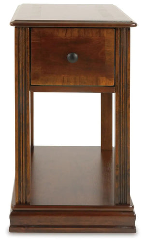 Breegin - Chair Side End Table - Removable Tray - Brown - Best Buy Furniture